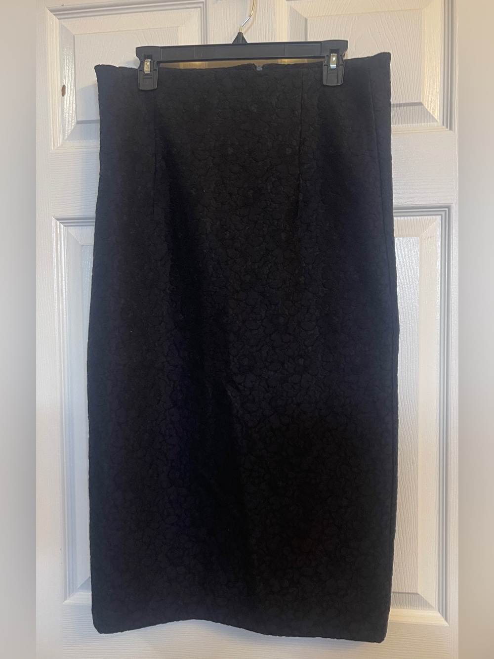 Zara Black Lace High waisted Pencil Skirt
